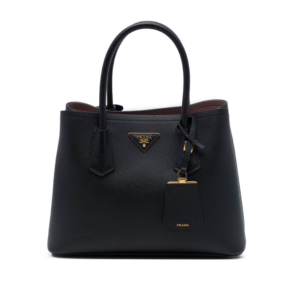 Pre-Loved Prada Small Saffiano Cuir Double Satchel
